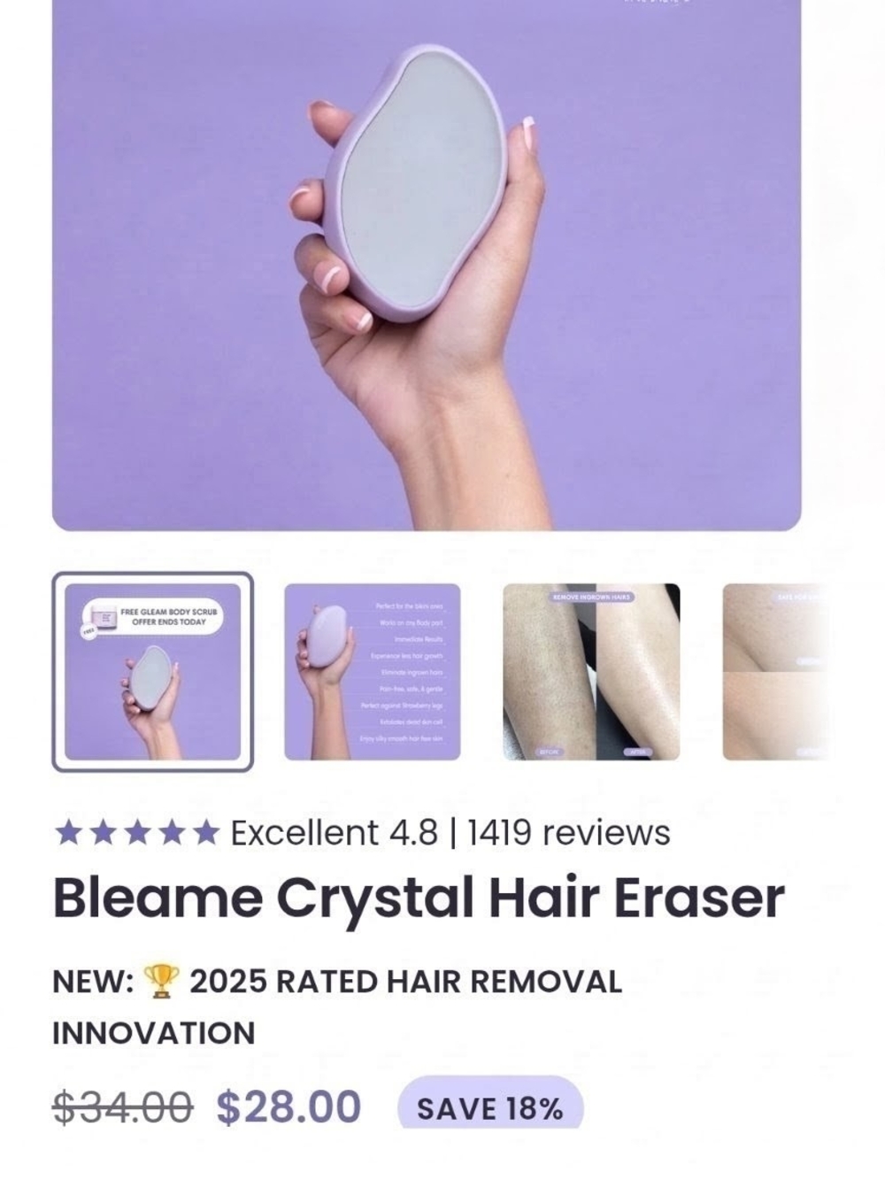 Crystal Hair Eraser